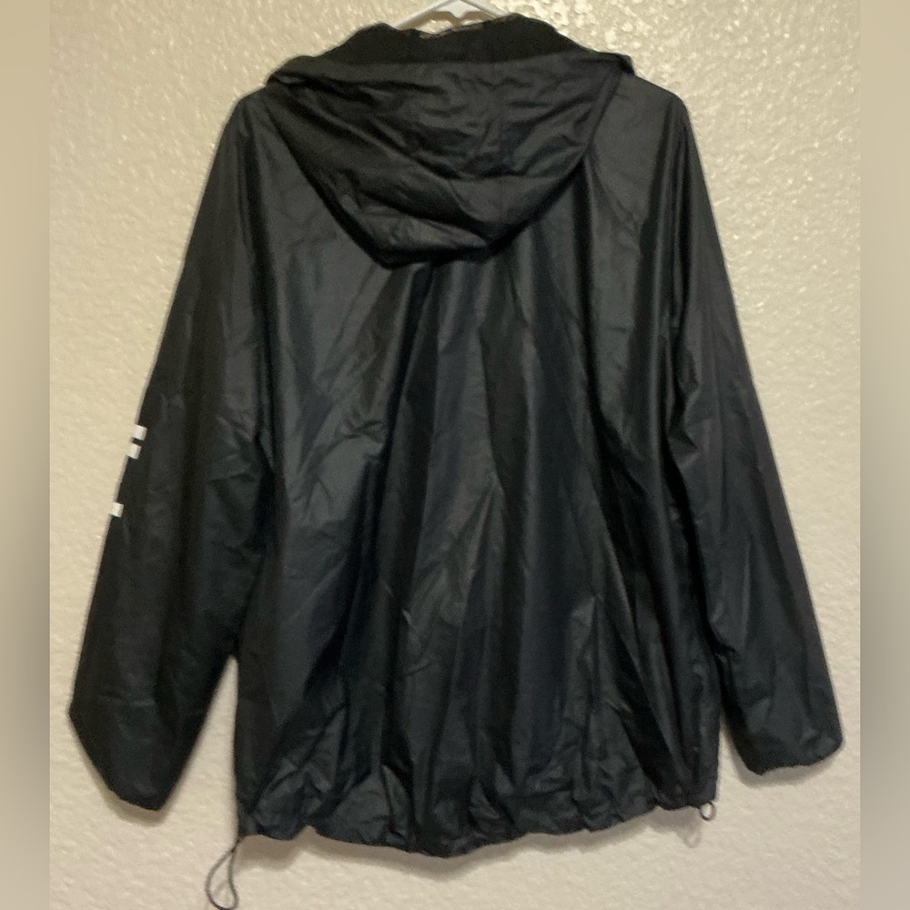 Adidas Black Windbreaker with White Logo - Picture 2 of 3